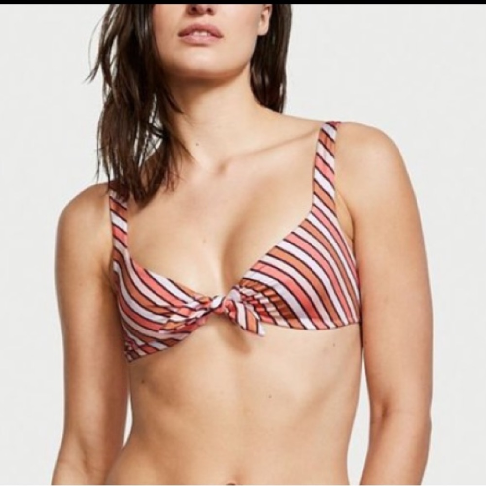 Victoria's Secret Swim Tie-Front Bralette Bikini Top Nwt